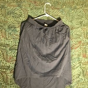 Midi Tie Skirt by Tea in Navy